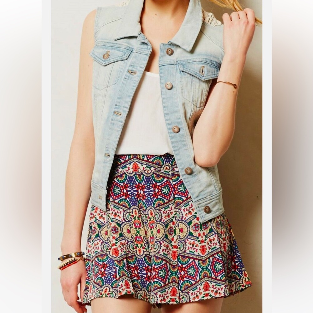 Pilcro/Anthropologie Denim/Lace Vest - Size Small